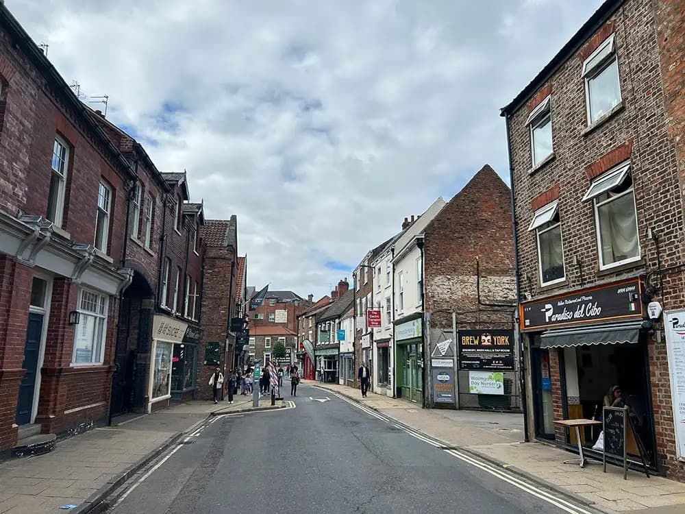 A photo of Walmgate, a popular street in York.